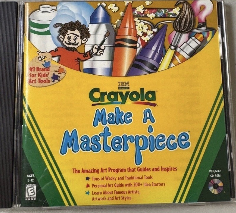 Vintage Crayola Multicolor CD-ROM Kids Art Software Educational Creative Learn