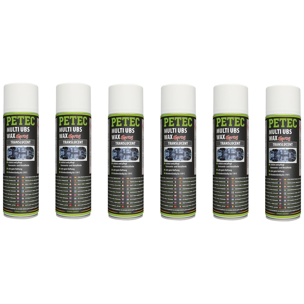 Petec 6x Multi UBS Wax Transparent 500ml