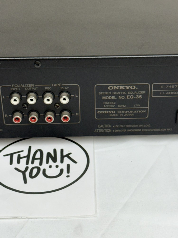 Onkyo Integra Stereo Graphic Equalizer 12 Band EQ-35