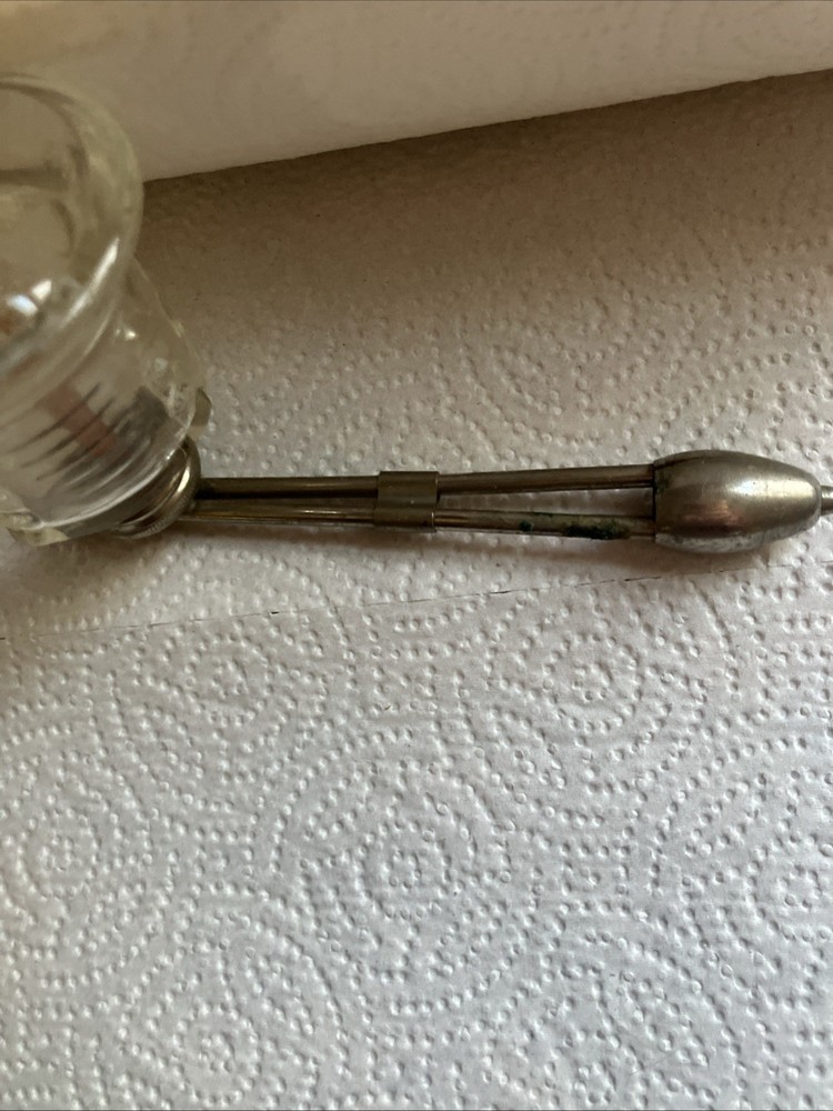 Vintage DeVilbiss Spray Glass Atomizer Powder Blower- Grey squeeze bulb