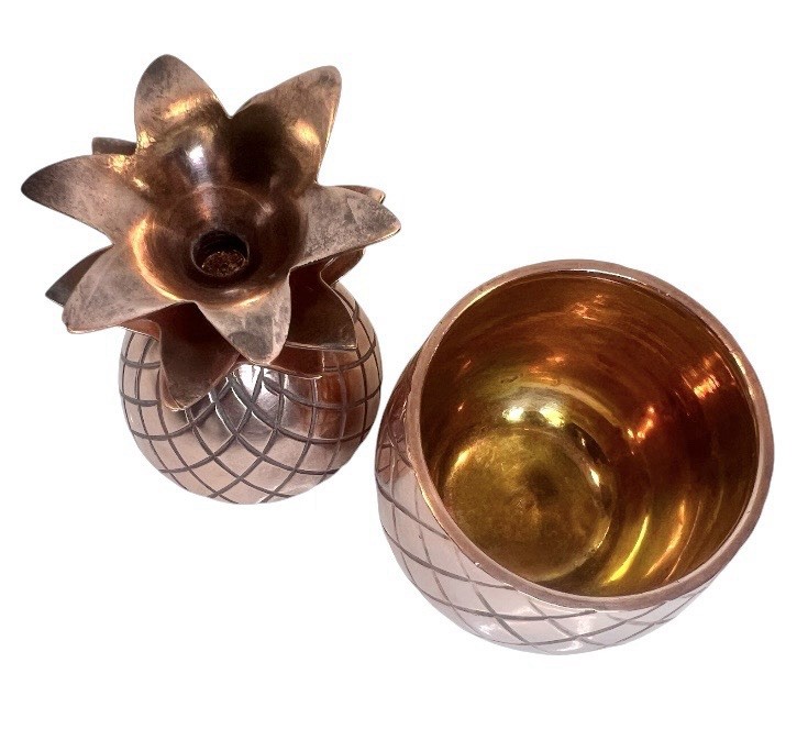Absolut Elyx Copper Pineapple Shot Glass - Mini 3-3/8" Sip Cup - Solid Barware