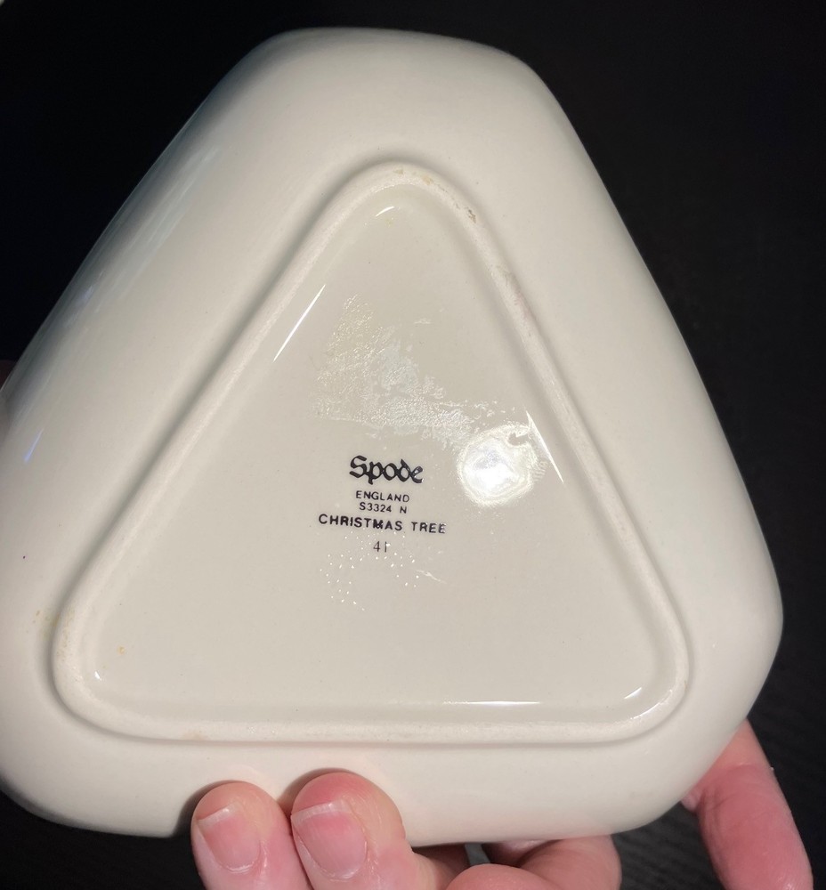 Spode Christmas Tree nut Trinket Dish 5 1/2" wide