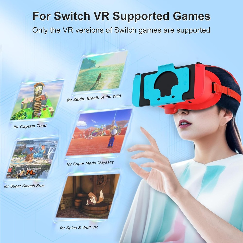 Upgraded Virtual Reality Glasses VR Headset for Nintendo Switch & Switch OLED