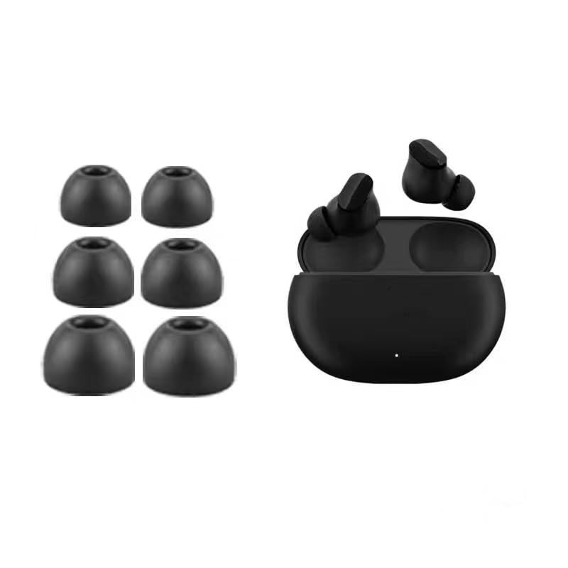 6 Pairs Replacement Silicone Earbuds Tips for Beats Fit Pro & Black
