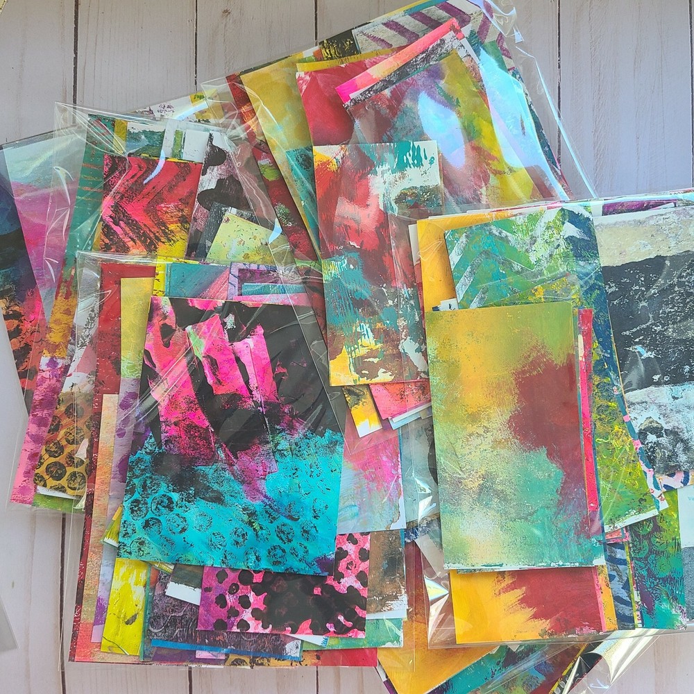 Hand Painted Collage Paper