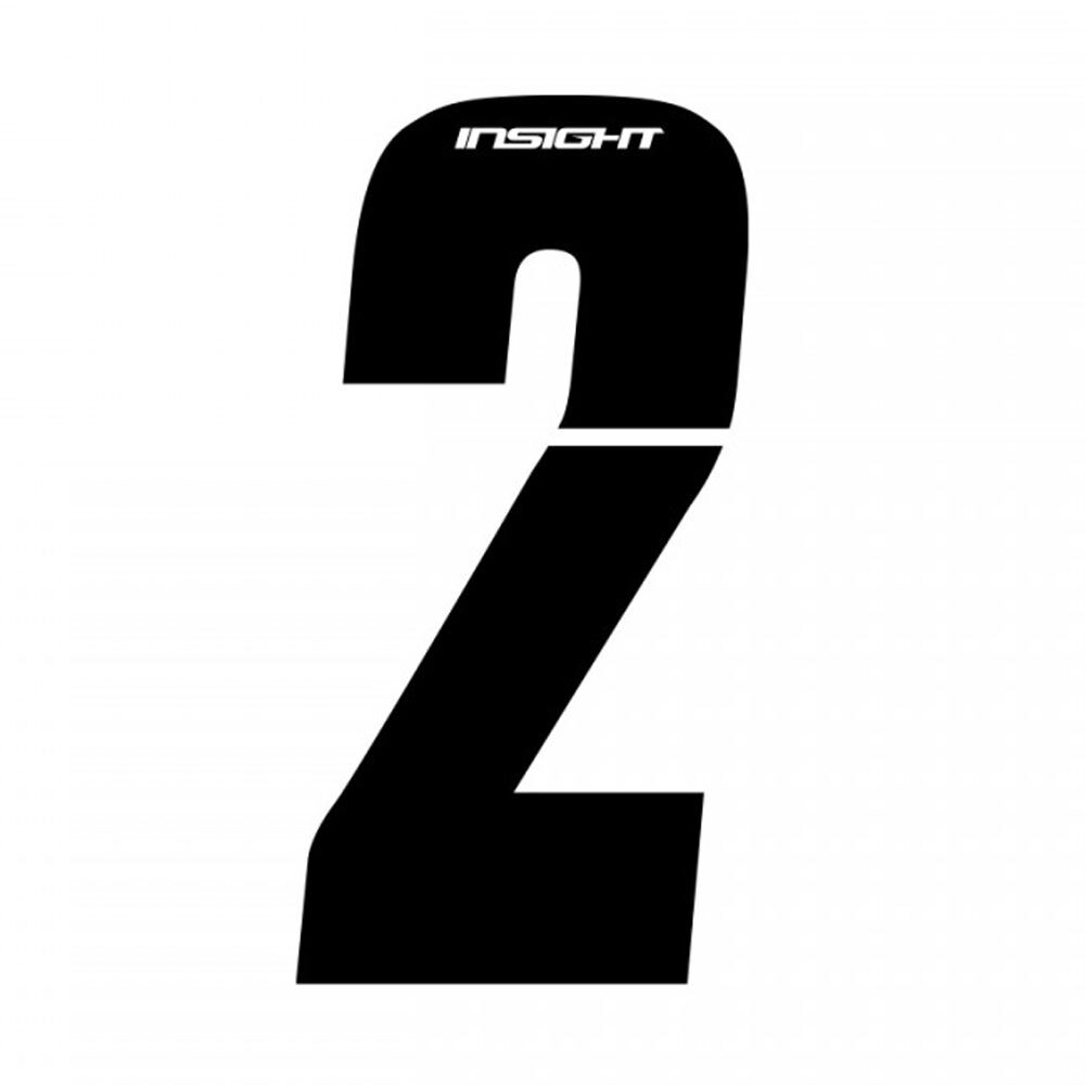 Insight 3" Side Plate Numbers 2 Black