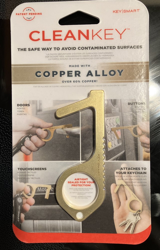 CLEAN KEY ANTIMICROBIAL COPPER ALLOY HAND TOOL-AVOID GERMS