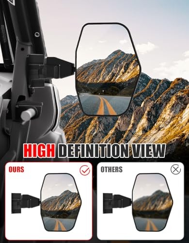 Side Mirror for for Can Am Defender, Adjustable Rear View 1PC Side Mirror