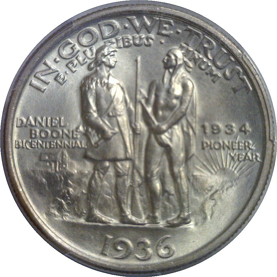 1936 Boone Commemorative Half Dollar PCGS MS-65