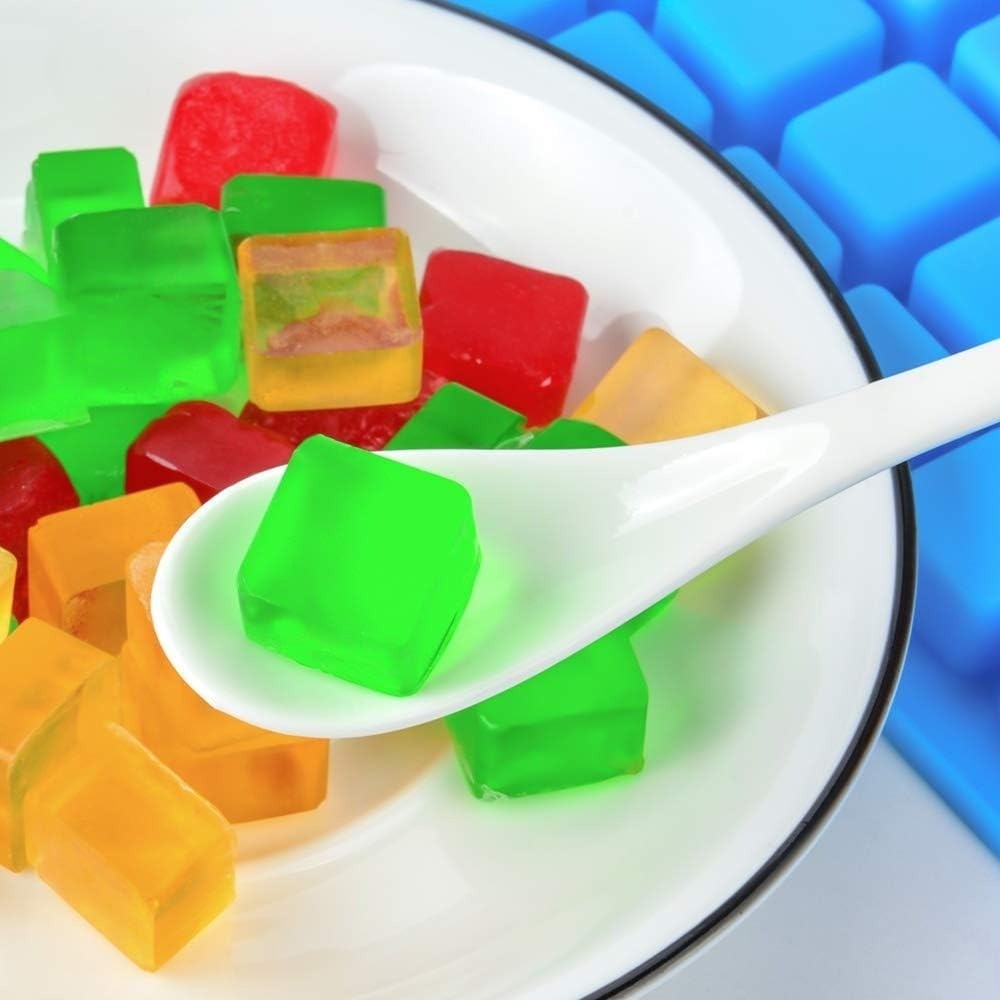 2 Pack Square Silicone Candy Molds for Gummy Chocolate Ice