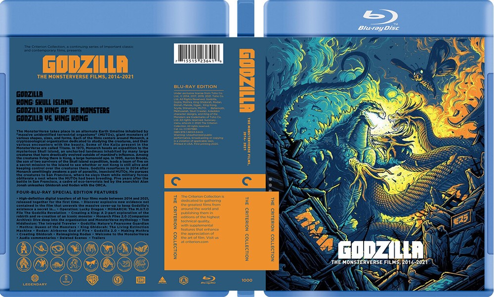 Godzilla Collection / Gamera Custom blu-ray covers / W cases (no discs)