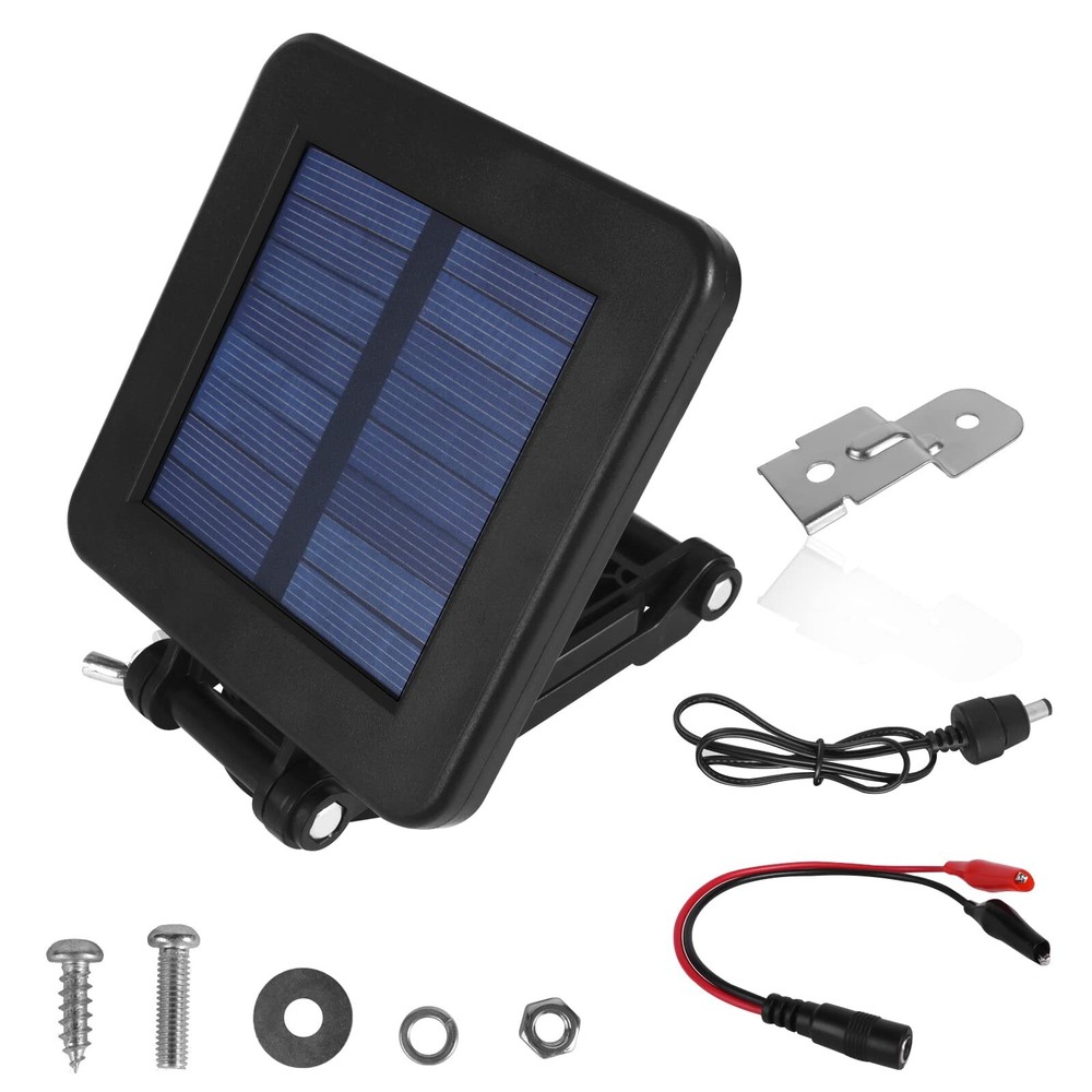 folwerpk 6-Volt Solar Panel for Deer Feeder with an Adjustable Mounting Brack...