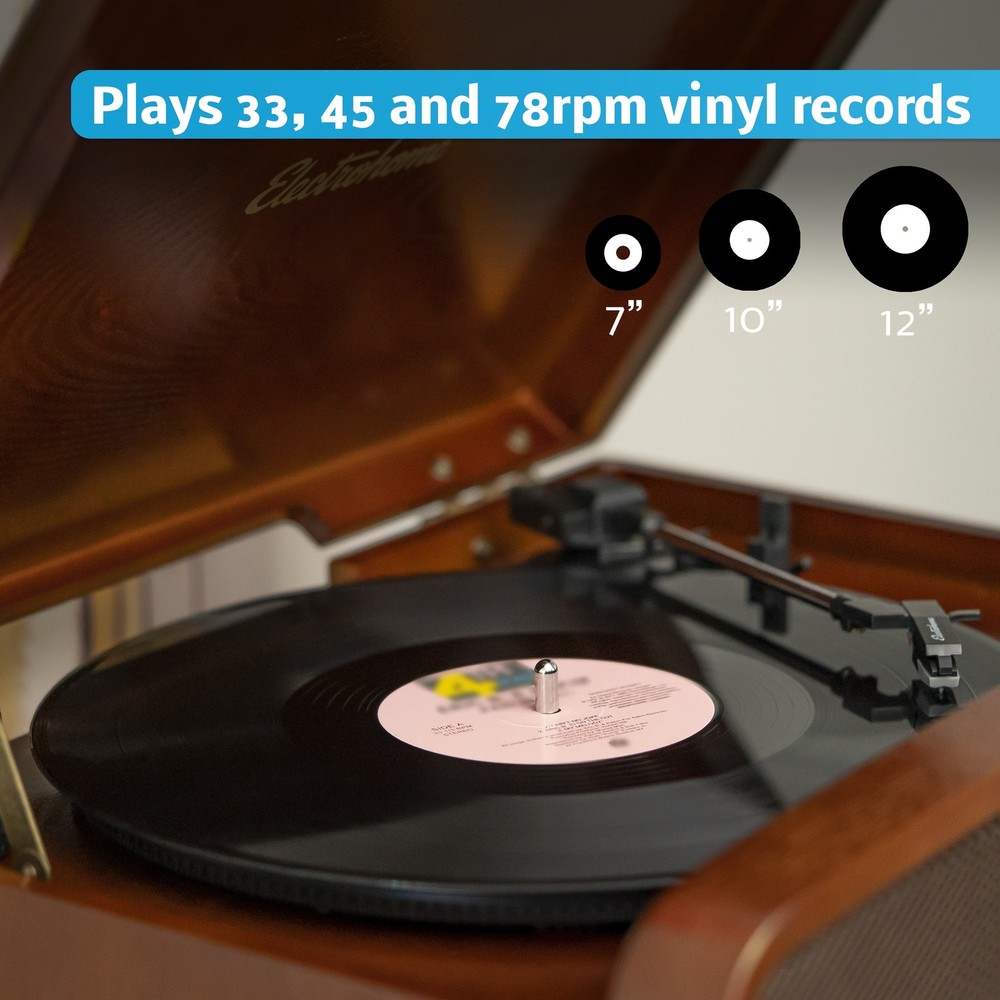 Electrohome Vinyl Record Player with 2 Bonus Replacement Needles