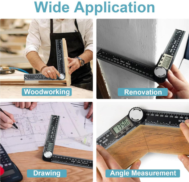 Third Generation Protractor Angle Finder, Digital Angle Ruler with 7Inch/200Mm,