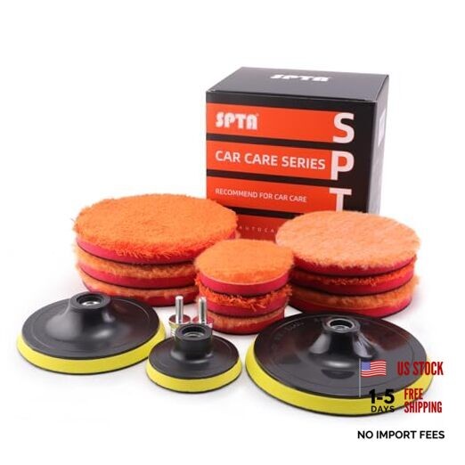 Microfiber Polishing Pads, 14pcs 3" 5" 6" Microfiber Buffing Pad Kits