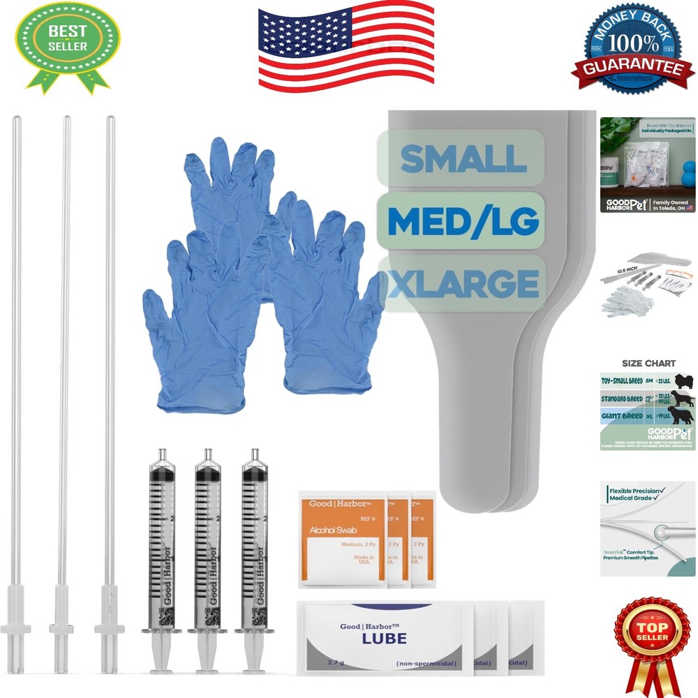 Canine Artificial Insemination Kit - 3 Pack, Medium & Large Breed Essentials