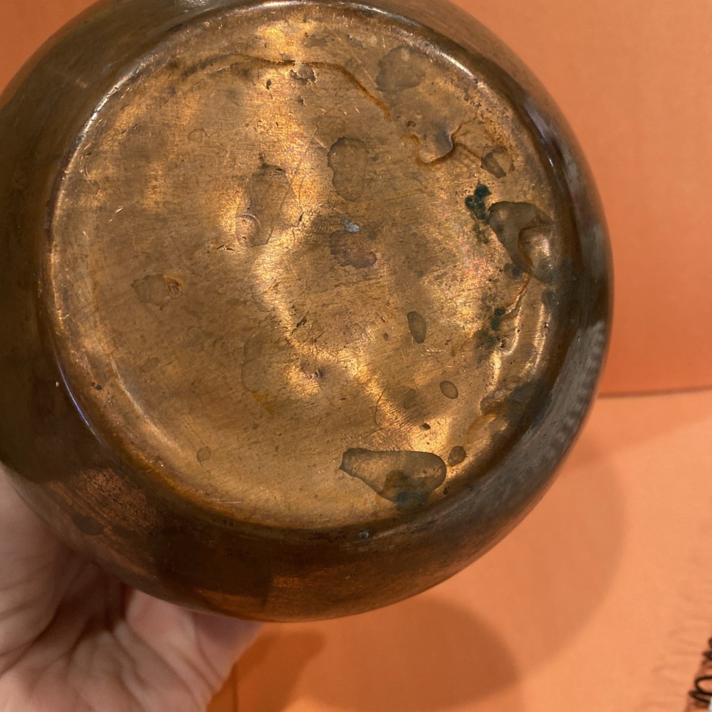 Vintage Copper Pot W/ Swing Brass Handle (A)