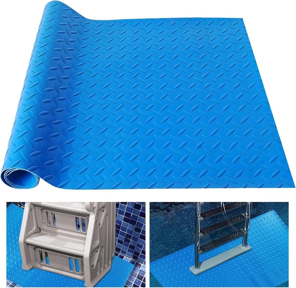 Large Swimming Pool Ladder Mat 17"x38" Protective Non-Slip Pool Step Pad