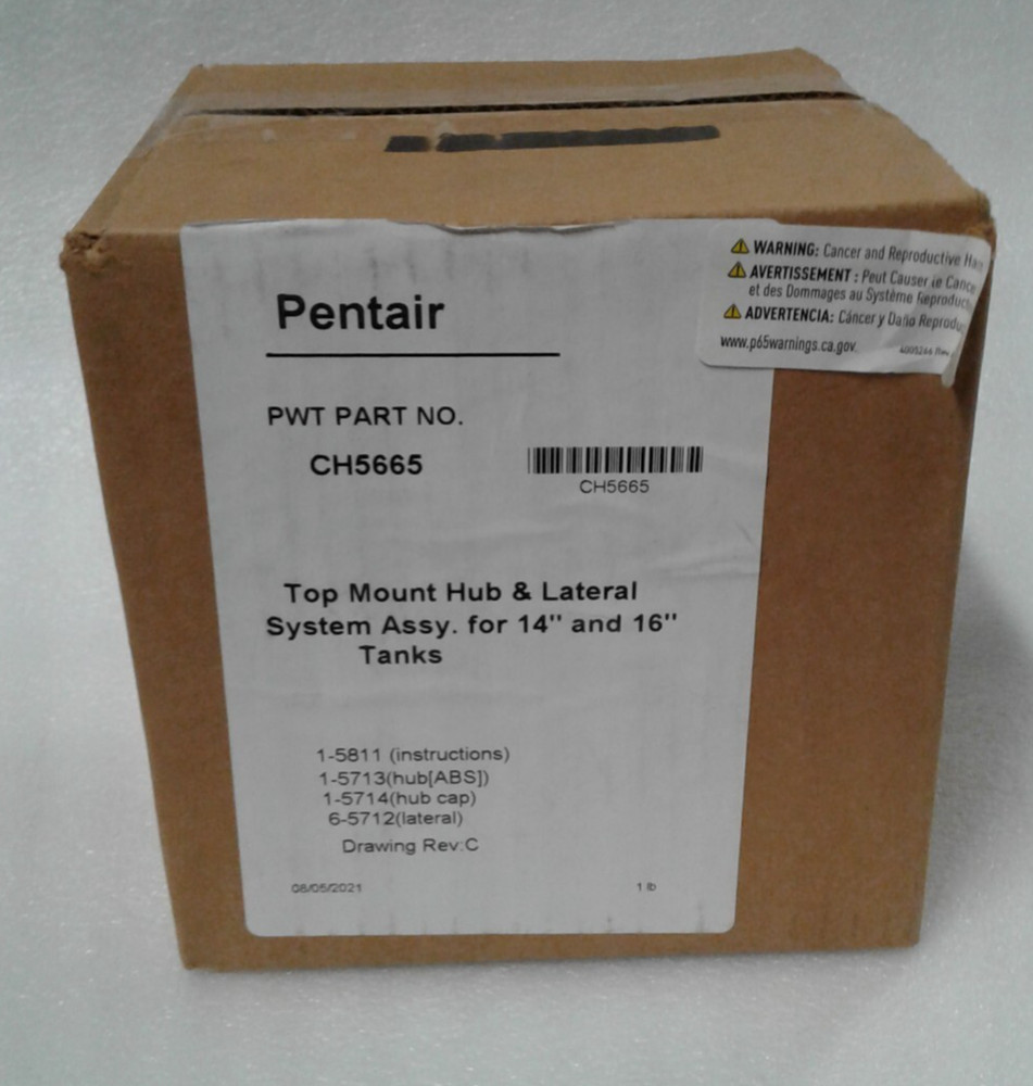 Pentair CH5665 Top Mount Hub & Lateral System Assy. for 14" & 16" Tanks - Sealed