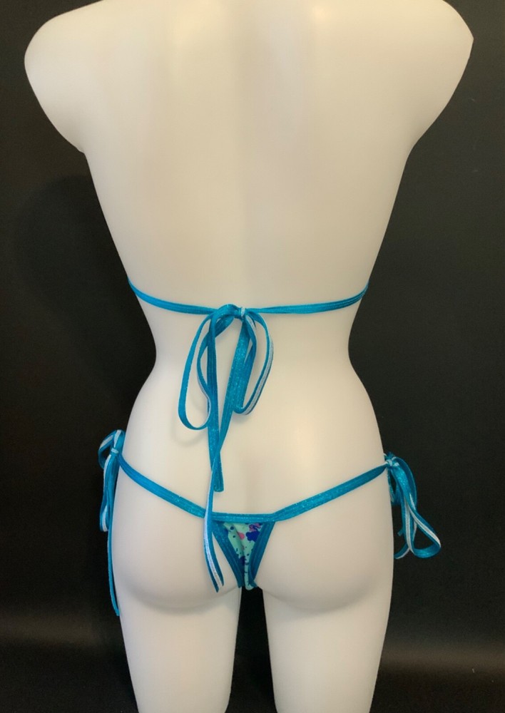 Exotic Dancer Tri Top And Tie Side Bottom