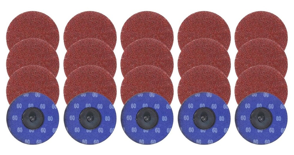 25PCS 3" Sanding Discs Die Grinder Quick Change Disc R-Type 60 Grit For Drill