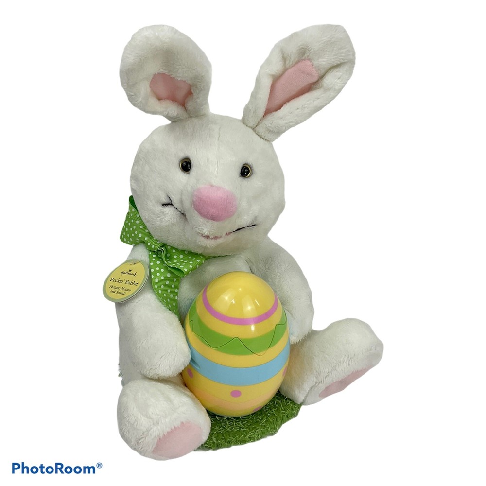Hallmark Rockin Rabbit Plush Musical Easter Bunny Dancing Egg Chick Plush w tag