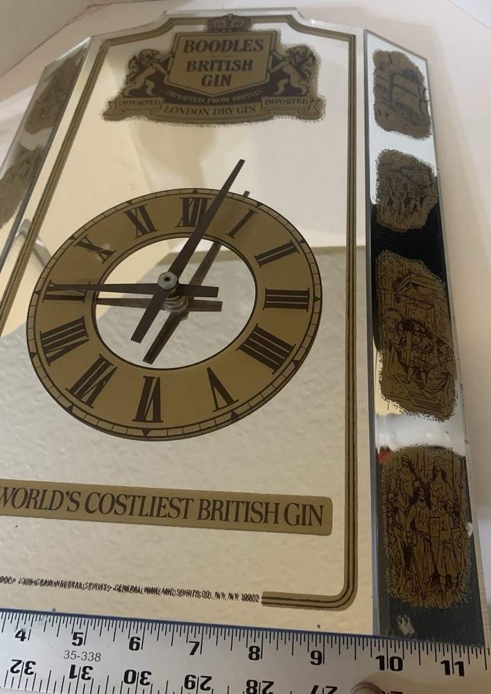 Boodles British Gin, Mirror Clock, Vintage