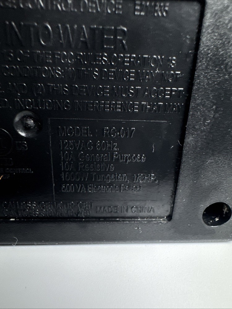 Raintight Appliance Control Device RC-017 - No Remote