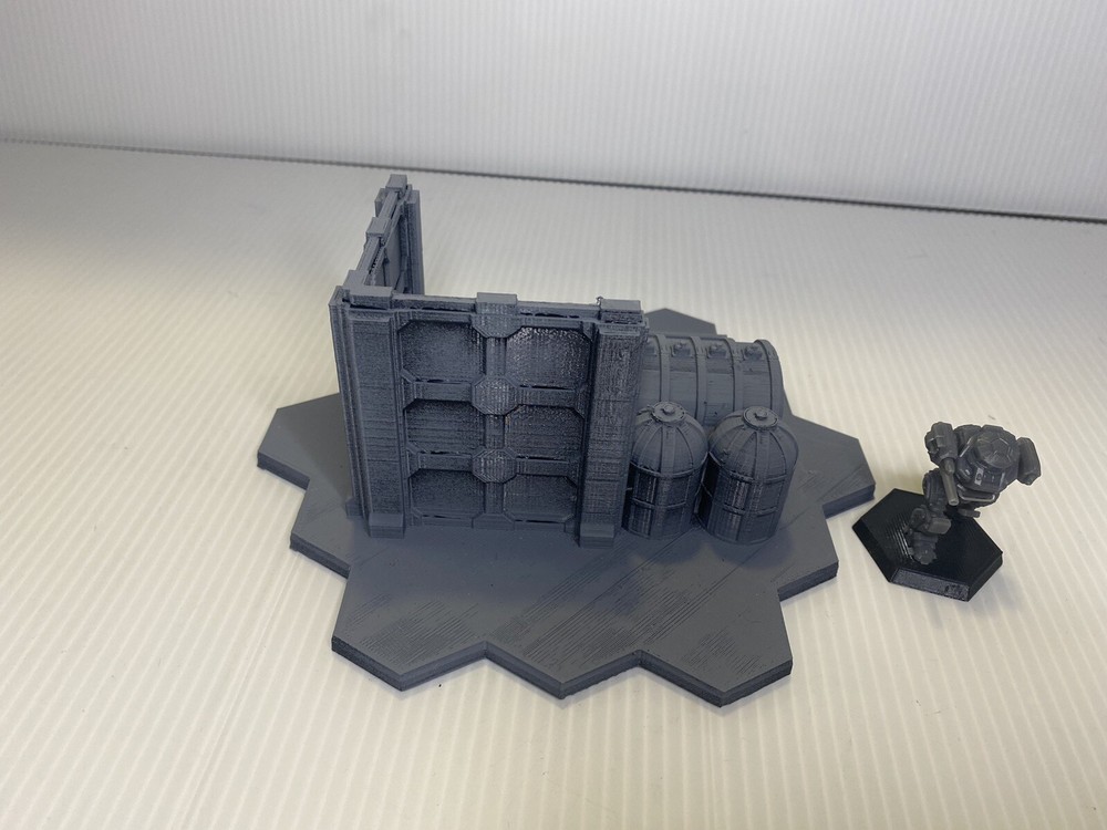 Mech Bay w/ Hex Base, Tabletop War Game Terrain Battletech (6mm)
