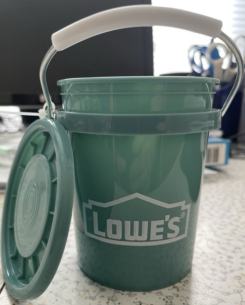 Lowe's Teal Mini Bucket w/ Lid-New