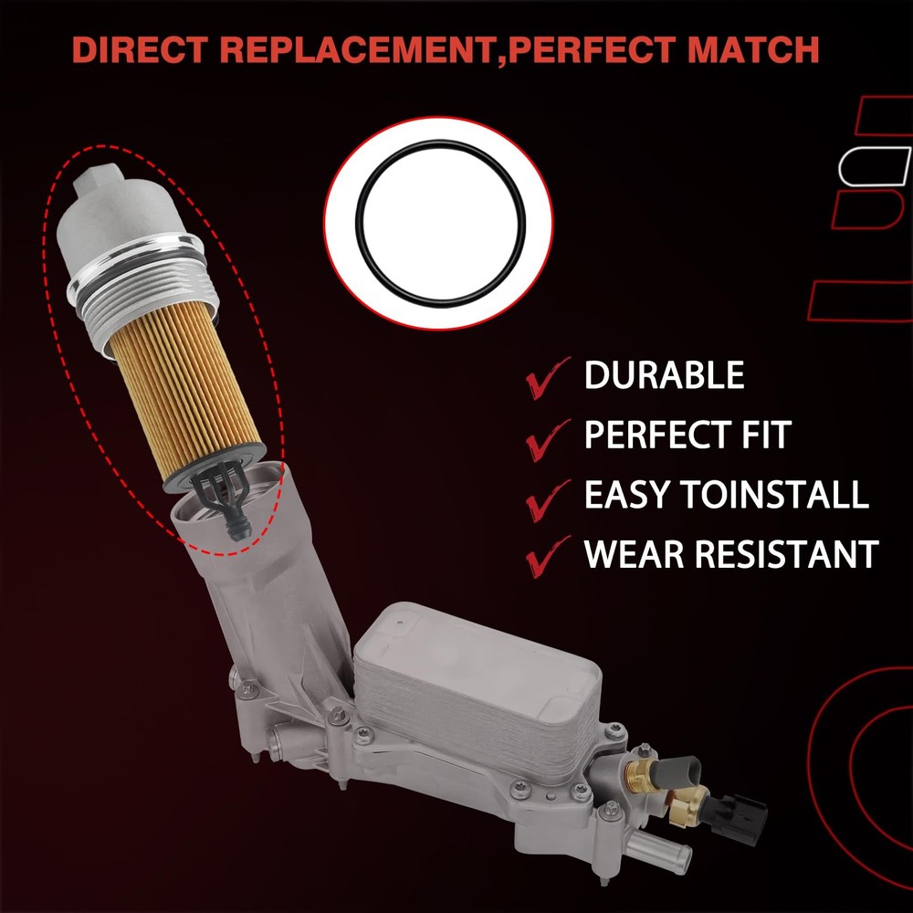 Aluminum Engine Oil Filter Housing Cap with Assembly Compatible...