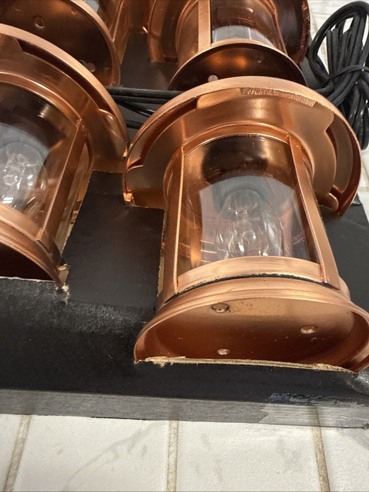 Costco Round Metallic Copper Lantern String Lights NIB