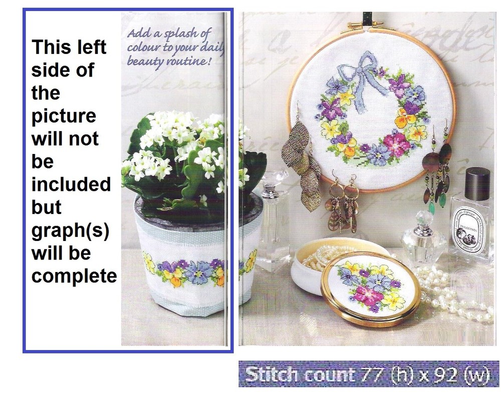 PRETTY POSIES  CROSS STITCH PATTERN ONLY   EK - EVR