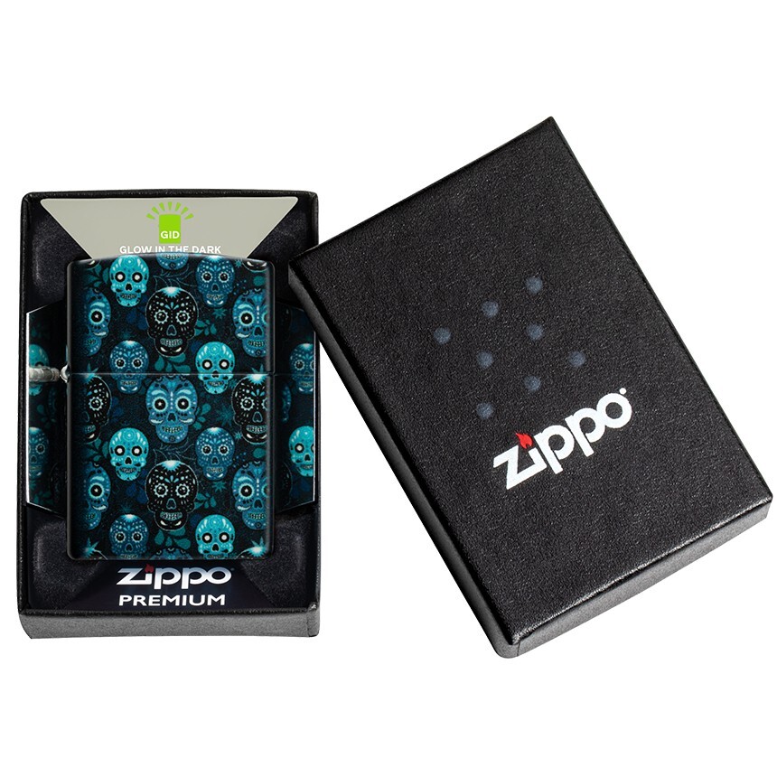 ZIPPO 46017 SUGAR SKULLS GLOW Lighter