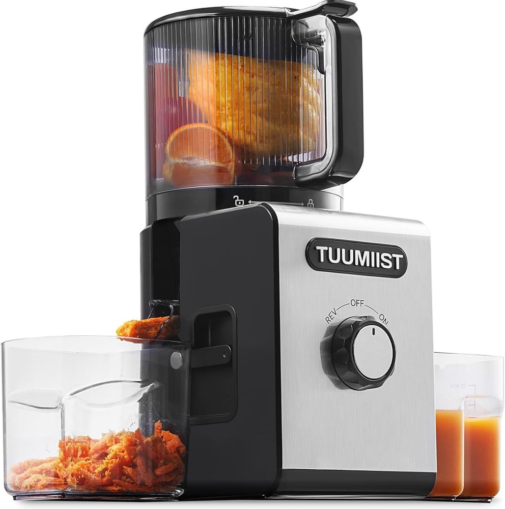 Cold Press Juicer Machine, 6.5" Large Feed Chute Masticating Extractor, Easy to