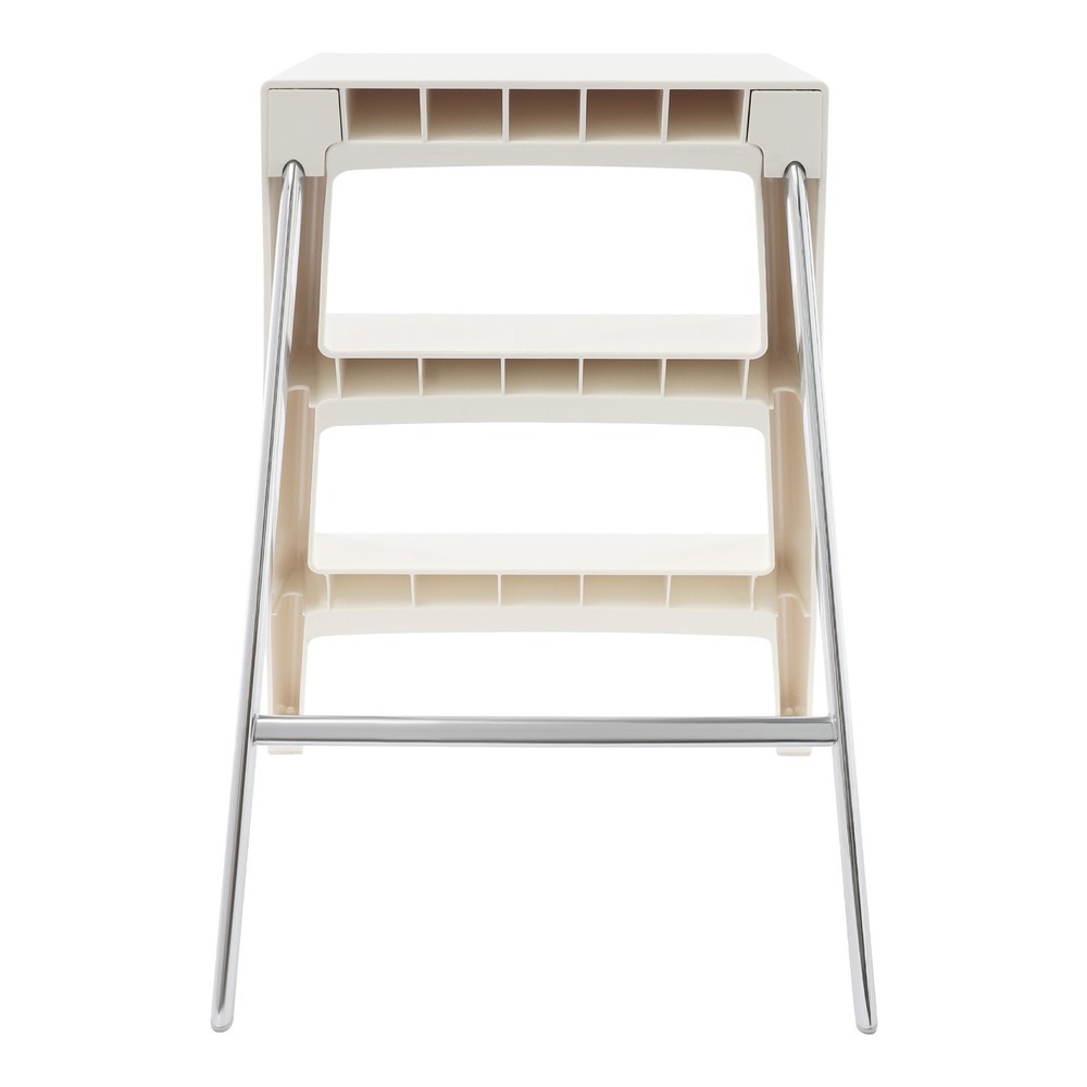 Portable Folding 3-step Step Stool With Anti-slip Features 220.46 Lbs Capacity