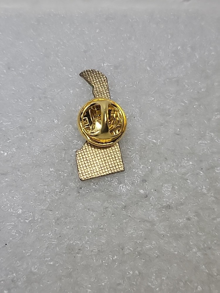 Delaware Enamel State Map Dover Wilmington Lapel Pin