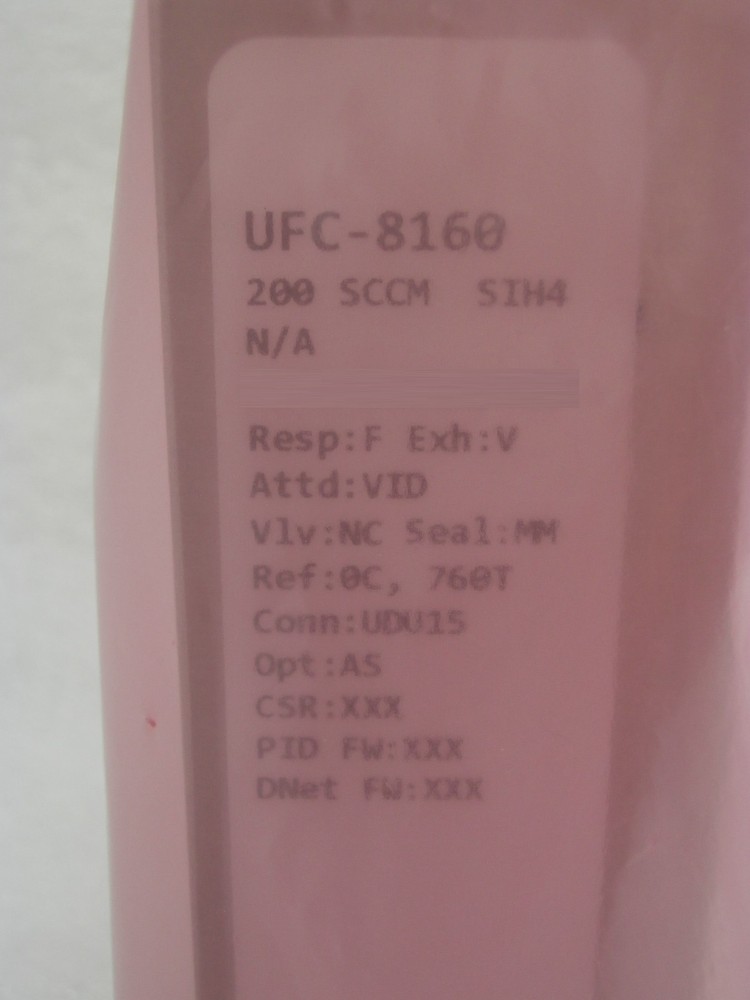 UNIT Instruments UFC-8160 Mass Flow Controller MFC 200 SCCM SIH4 Refurbished