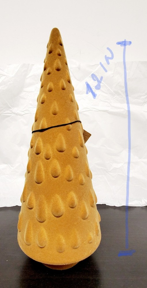 Creative Co-Op Flocking Tree 12" Caramel Tone Decorative Plastic Tree Brand New