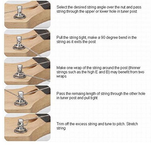 Wilkinson Mini Oval Button E-Z-LOK Post Guitar Tuners Tuning Keys Chrome
