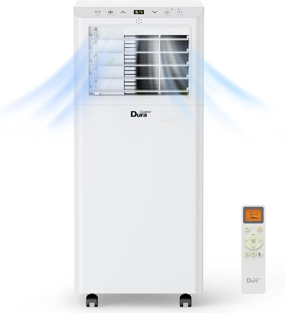 Energy-Efficient 8500 BTU Portable Air Conditioner White for Small Spaces