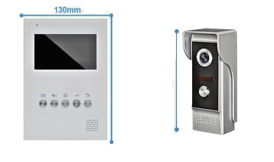 Wired visual intercom system4.3-inch display screen visual doorbell,30day return