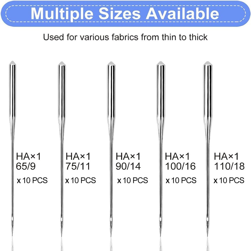 50PCS Sewing Machine Needles, Universal Needle for 50pc Set