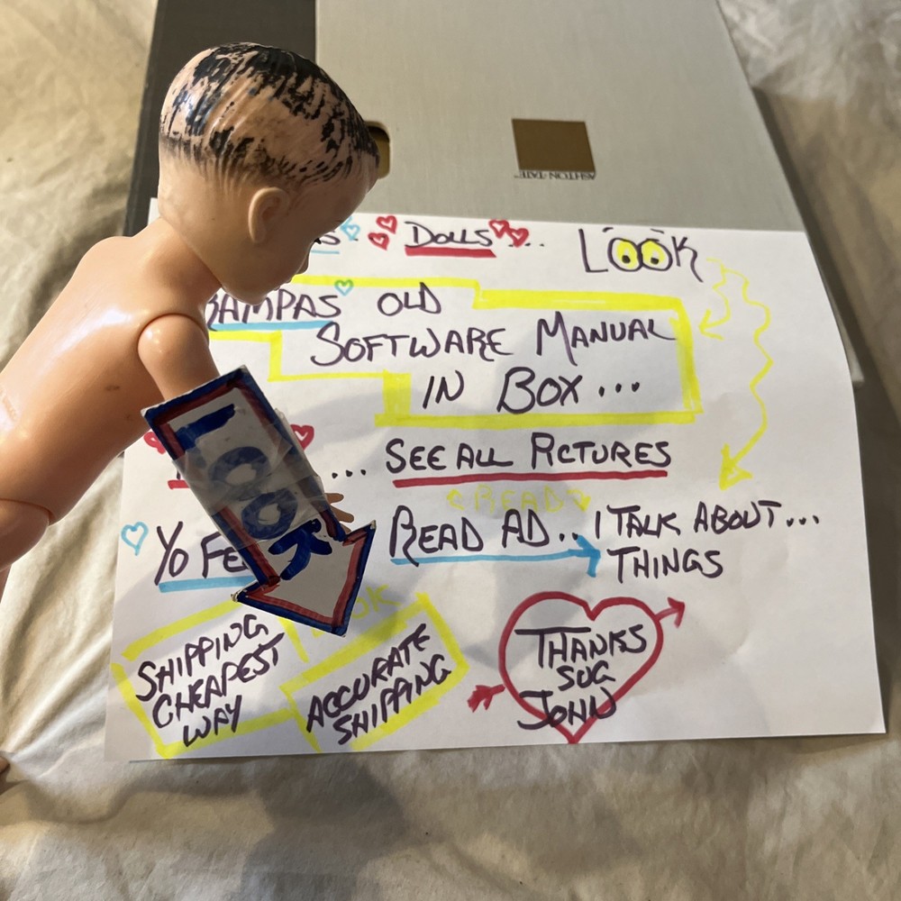 Vintage Computer Software Manual Book Database Three For 16 Bit Pc 1984 + Discs