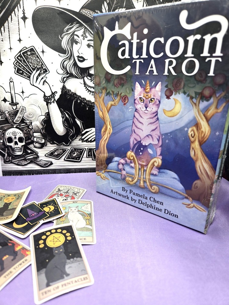 Caticorns Mythical Unicorns Cat Mythical Creature Tarot Card Deck
