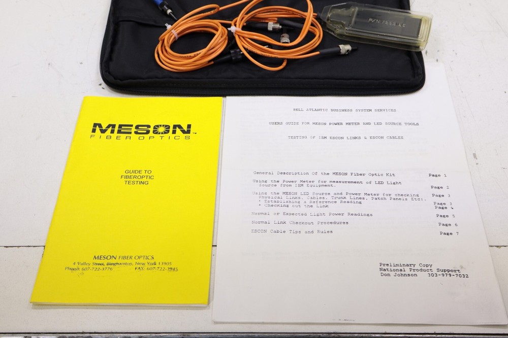 Meson Fiber Optics Power Meter & Source Testing Kit