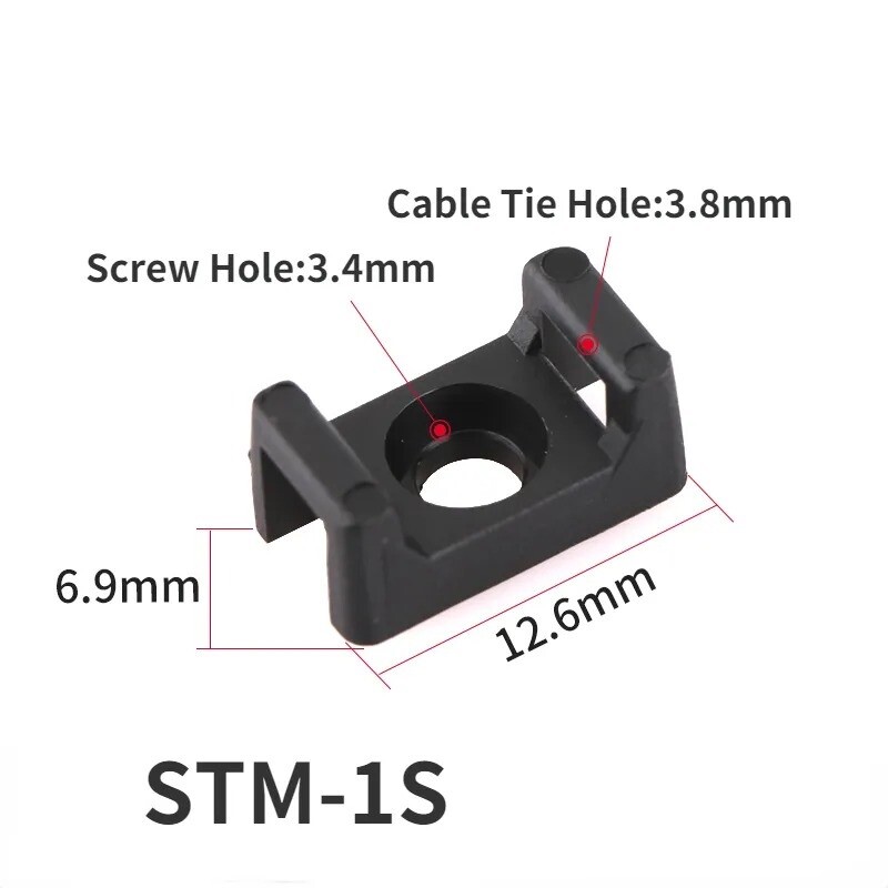 Cable Zip Tie Base Clips, Screw Mount Saddle Cradle Fixing Clips Holders