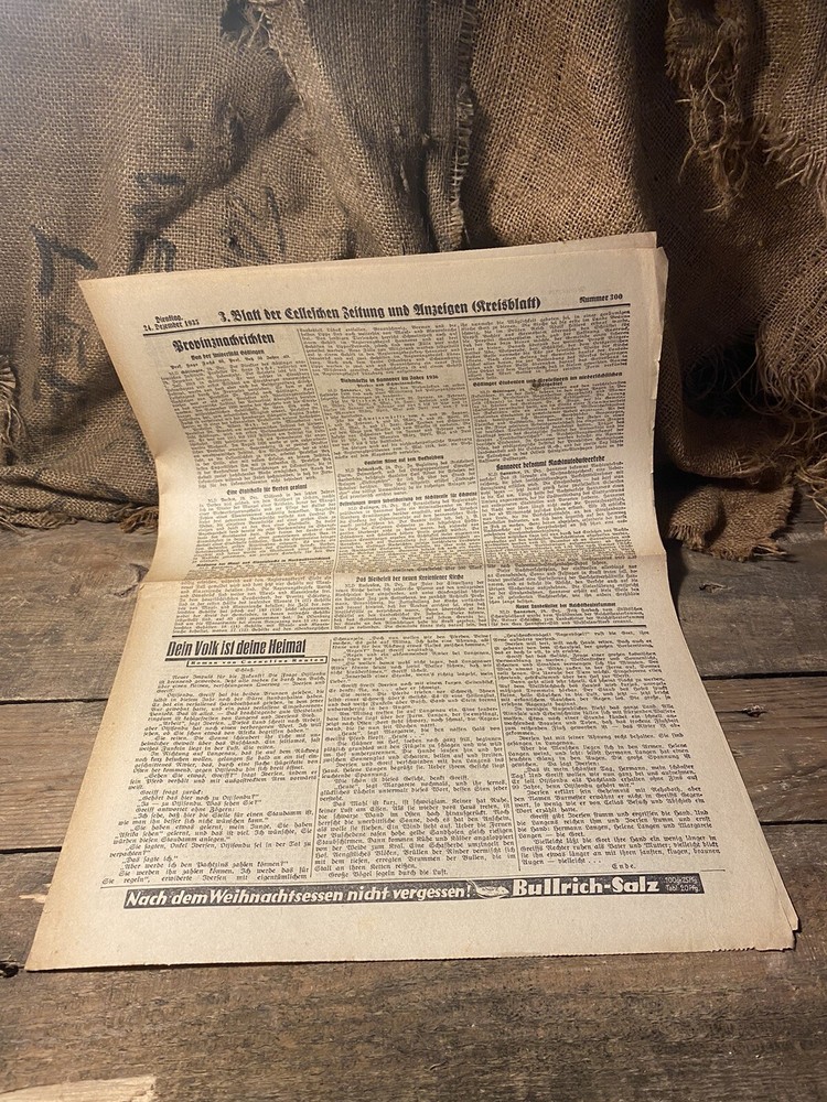 pre ww2 German 1935 newspaper Uboats