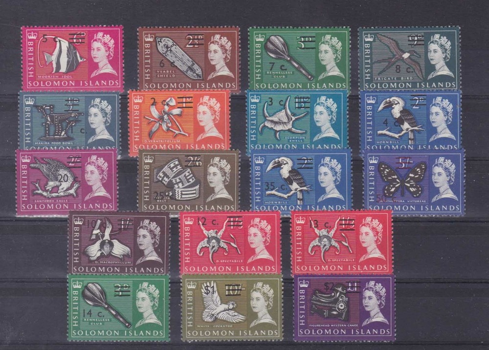 solomon 1966 Sc 149a/66a surch.wmk sideway,set        q525