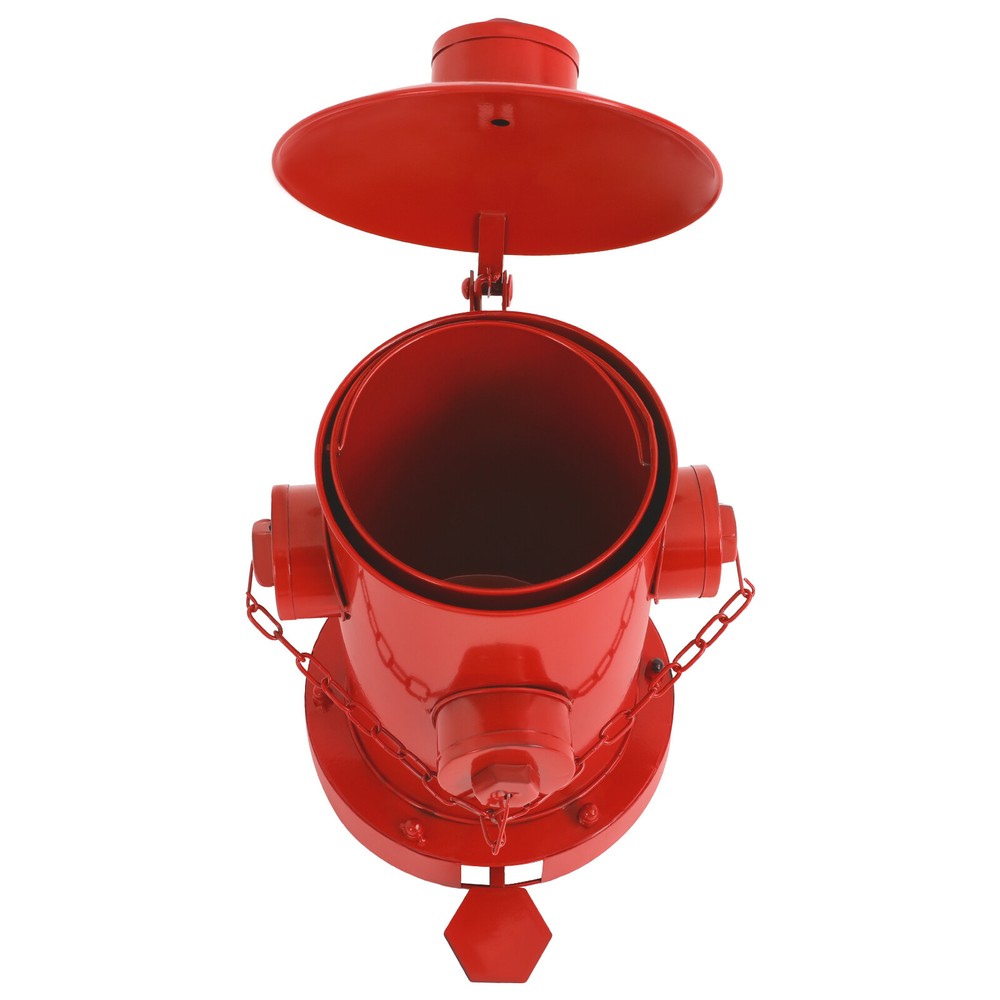 Retro Garbage Can Cylindrical Waste Bin Fire Hydrant's Shape Trash Can W/ Pedal